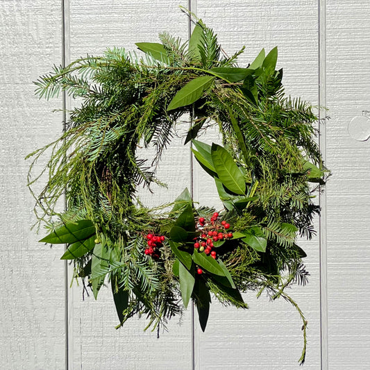 Lil’ Forest Wreath - 16” Live Floral Holiday Decor