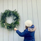 XL Shag Greens Wreath | 32” Live Floral | Minimalist Holiday Decor