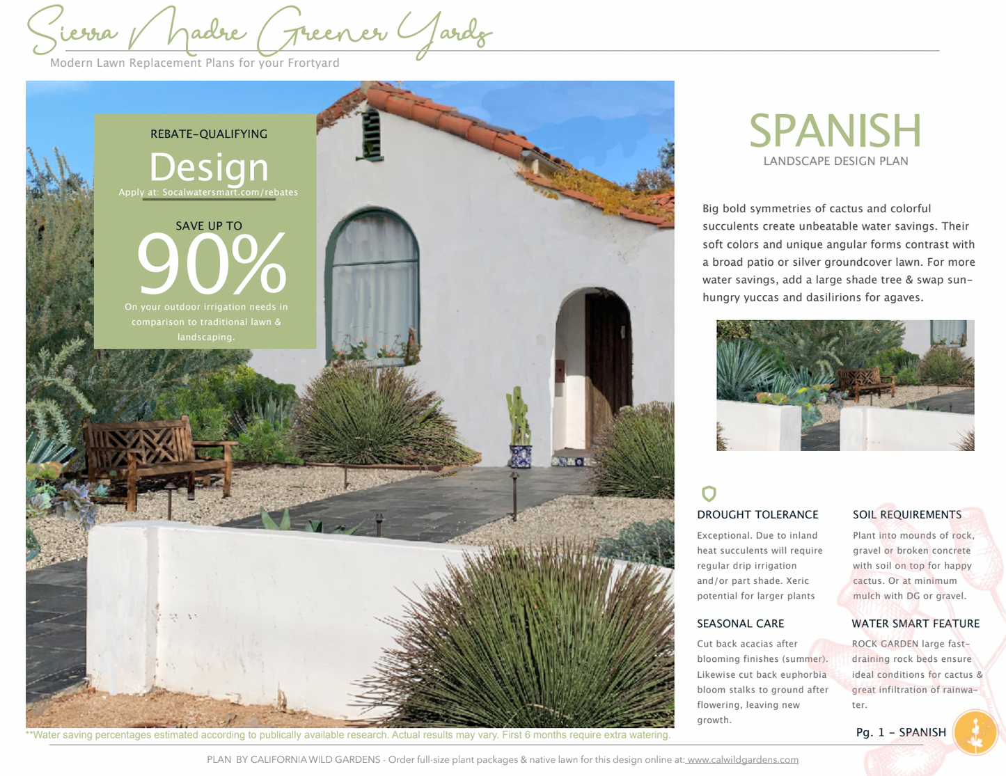 Spanish Style | Low-Water Landscaping Plant Package